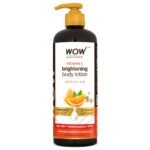 WOW Skin Science Vitamin C Body Lotion - Non Sticky & Non Greasy - Moisturising & Smoothening Care - with Vitamin C, Kakadu Plum - No Mineral Oil, Silicones & Color - 400mL - Fast Shipping to USA & Canada