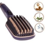 Vega LitStyle L1 Hair Straightener Brush for Women with DuoCare Technology, Ceramic Coated Bristles, Smart Memory Function, 5 Temperature Settings, Quick Heat-up, (VHSB-06), Blue - Fast Shipping to USA & Canada