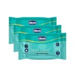 Chicco Soft and Moisturising Baby Wet Wipes,72 Pieces/Pack (Pack of 3) Resealable Sticker Pack|Baby Wipes for Nappy,Face and Hands|Dermatologically Tested|No Phenoxyethanol,Parabens Or Alcohol,White - Fast Shipping to USA & Canada