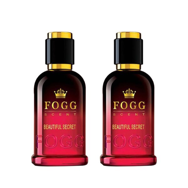 FOGG Women Spray Scent Beautiful Secret Perfume, Long-Lasting, Fresh & Powerful Fragrance Spray, Eau De Parfum - 2 X 100Ml (Pack Of 2), 200 Millilitres - Fast Shipping to USA & Canada