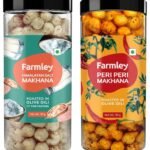 Farmley Roasted & Flavoured Himalayan Salted Healthy Makhana Snacks 90 gm & Farmley Roasted & Flavoured Peri Peri Healthy Makhana Snacks 90 gm - Fast Shipping to USA & Canada