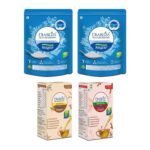 Diabliss Diabetic Friendly Sugar Pouch pack of 2, Masala & Ginger Tea Premixes Combo Pack - Low Glycemix Index Diabetic Friendly