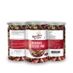 Berries And Nuts Trail Mix | Berries & Seeds Mix | 600 Grams | 3 Bottle of 200 Grams | Cranberries, Blueberries, Gojiberries, Strawberries, Pumpkin, Sunflower, Chia, Watermelon, Flax Seeds - Fast Shipping to USA & Canada