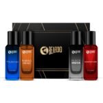 Beardo Perfumes Giftset For Men (Pack of 4 x 20ml) Whisky Smoke, Godfather, Tsunami and Black Musk | Long Lasting Perfume Musk & Woody Fresh Fragrance | Valentines day gift for husband | Gift for boyfriend | Gift for Men| Anniversay gift | Couple gift - Fast Shipping to USA & Canada