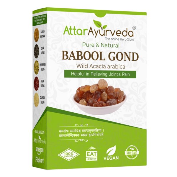 Attar Ayurveda Babul Gond Gum - Kikar Gond - Babool Gond - Acacia arabica Willd (250 Grams) - Fast Shipping to USA