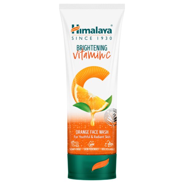 Himalaya Brightening Vitamin C Orange Face Wash | Brightening Face Cleanser | Remove Dull Skin | 100ml - Fast Shipping to USA & Canada