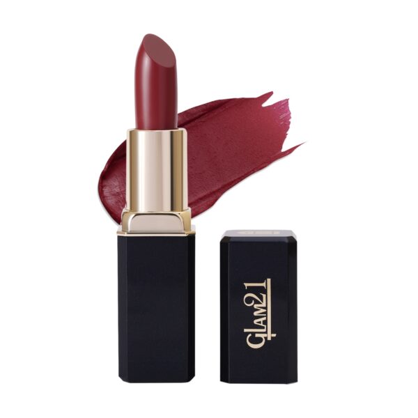 Glam 21 Comfort Matte Lipstick |Highly Pigmented Lip Color|Smooth Silky Texture|Smudge Proof formula|Moisturizes & Hydrates Lips|Coffee Chrome-3.8gm - Fast Shipping to USA & Canada