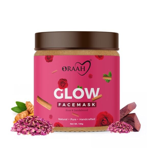 Oraah Glow Face Pack | 100% Natural | Moisturizing, Softening Face Pack | Adds Glow & Brightens Skin | 100gm - Fast Shipping to USA & Canada