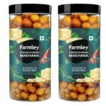 Farmley Roasted Cheese & Herbs Makhana- Roasted In Olive Oil 166 gram (Pack of 2, Each 83g) - Fast Shipping to USA & Canada