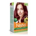 Nisha Cream Hair Colour 3.16 BURGUNDY (60gm + 60ml + 18ml Nisha Conditioner with Natural Herbs 100% Grey Hair Coverage) Pack of 1 - Fast Shipping to USA & Canada