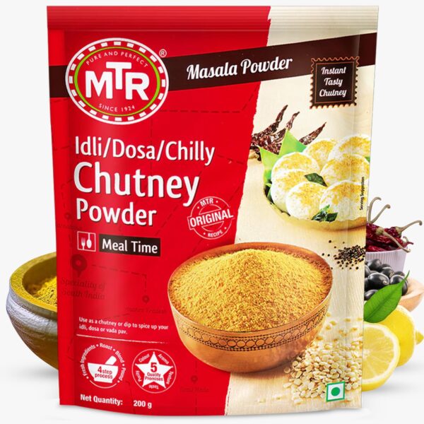 MTR Idli / Dosa / chilly Chutney Powder 200g - Fast Shipping to USA & Canada