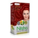 Nisha Cream Hair Color for Women and Men Flame Red Hair Color Long Lasting Party Hair Color With Henna Extracts for Hair Care Pack of 1 (60g+90ml+18ml) - Fast Shipping to USA & Canada