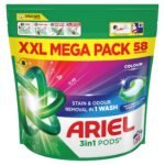Ariel All-In-1 Pod's Washing Detergent Capsules 58 Washes Colours - Fast Shipping to USA & Canada