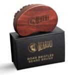 Beardo Boar Bristle Beard Brush|Fine 100% Boar Bristles for Effortless Beard Styling|Detangle and Tame frizzy unruly beard|Compact Travel friendly Ergonomic design|Wooden frame|Firm but Soft Bristles|Use with Beard Oil/Wax/Balm/Cream - Fast Shipping to USA & Canada