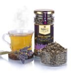 Hamiast Lavender Tea, Premium Kashmir Lavender and Green Tea Blend, Calming Tea for Stress Relief, Good Sleep & Glowing Skin, 100 grams Serves 50 Cups - Fast Shipping to USA & Canada
