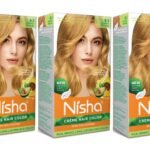 Nisha Cream Blonde Hair Color, 8.1 Golden Blonde, 90ml + 60gm, (Pack of 3) Fast Shipping to USA & Canada