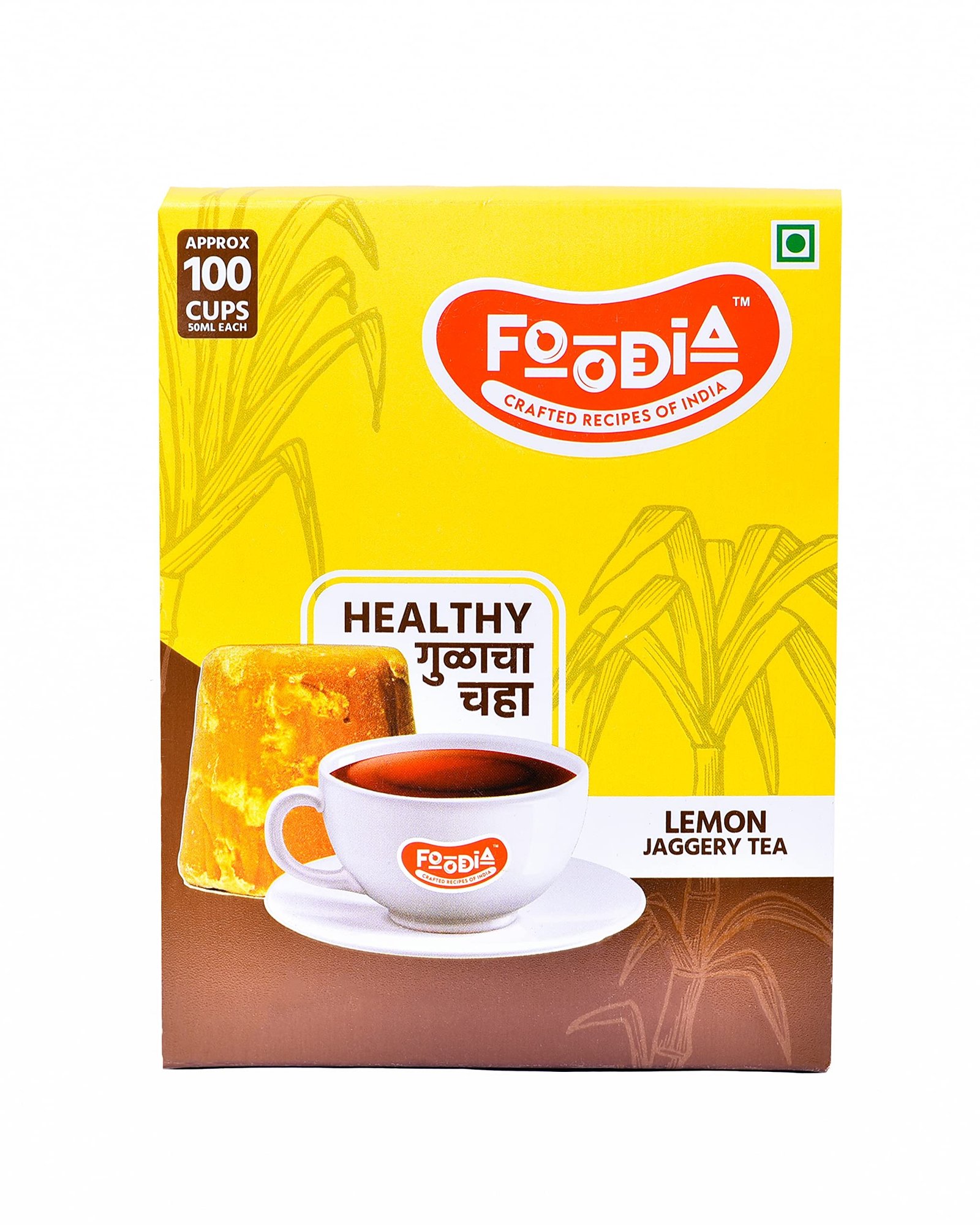 819pf4xwo8L-1.jpg FOODIA Jaggery Lemon Tea Box (400 Gram) - Fast Shipping to USA & Canada - Image 1