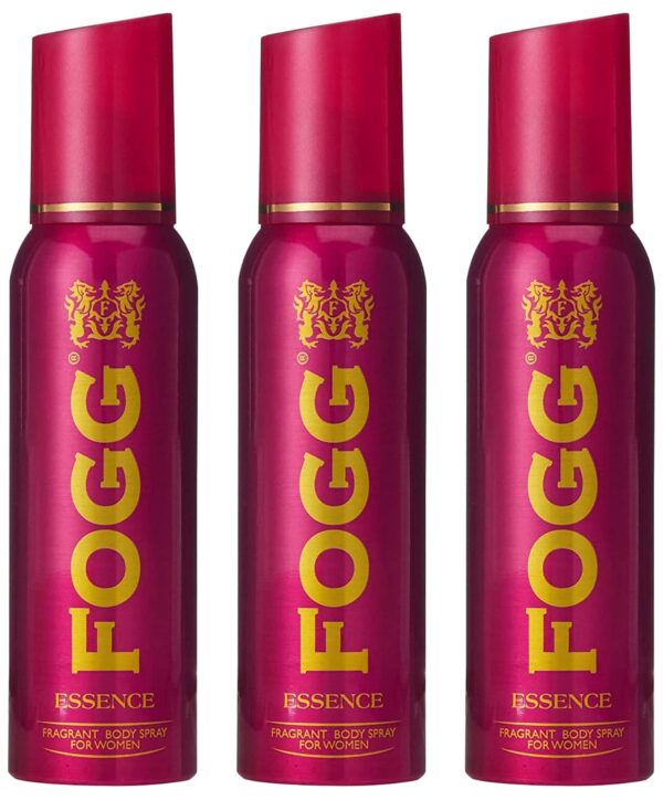 Fogg Essence Perfume Body Spray, Long Lasting No Gas Deodorant for Women, 150ml (Pack of 3) - Fast Shipping to USA & Canada