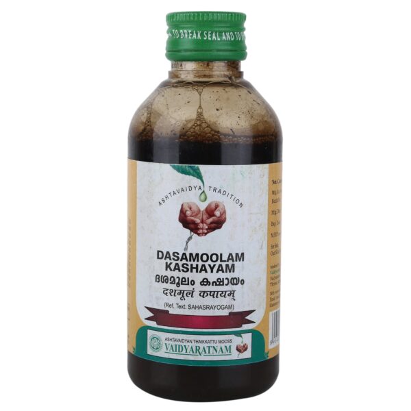 VAIDYARATNAM Dasamoolam Kashayam -200 ML with Free Pachak Methi