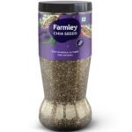 Farmley Chia Seeds 1 Kg, I Seeds for Eating | Seeds for Weight Management | Rich in Calcium, Omega-3, Protein, Fibre, & Non GMO, Reusable Jar (Pack of 1) - Fast Shipping to USA & Canada