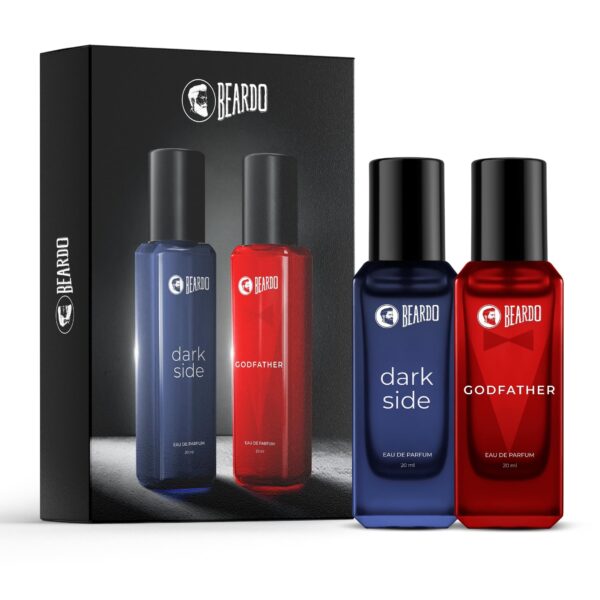 Beardo Darkside & Godfather Perfume for Men, 20ml x 2 | Godfather EDP with Aromatic, Spicy Perfume for Men Long Lasting Perfume for Date night fragrance | Fresh, Woody Premium Darkside fragrance | Ideal gift for men | Christmas gift for men | Gift for men - Fast Shipping to USA & Canada