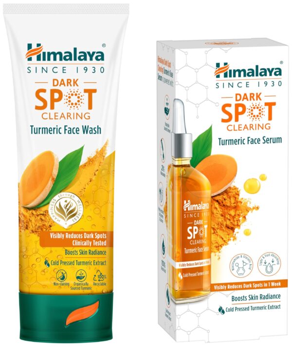 Himalaya Dark Spot Clearing Turmeric Face Wash, 100ml, Himalaya Dark Spot Clearing Turmeric Face Serum, 30ml - Fast Shipping to USA & Canada