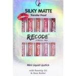 Recode Silky Matte Liquid Lipstick Combo - Smudge-Proof,Transfer-Proof,Long Lasting,Infused with Rosehip & Shea Butter- Perfect for Gifting, Wedding, Special Occasions, Travel Pack of 10 - Fast Shipping to USA & Canada