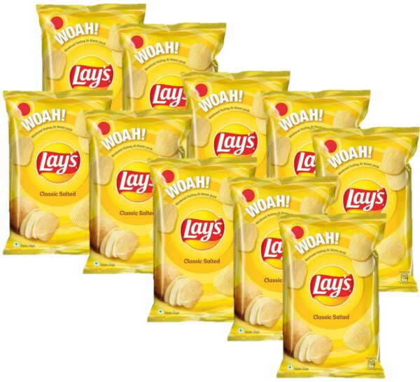 Lay's Classic Salted Potato Chips 30g for Ultimate Crunch Experience (Pack of 10) - Fast Shipping to USA & Canada