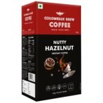 COLOMBIAN BREW COFFEE Hazelnut Instant Coffee Powder, No Sugar Vegan, 100gram, Box - Fast Shipping to USA & Canada