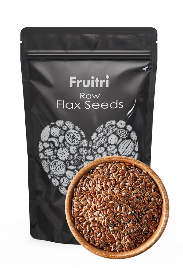 Fruitri Handpicked unroasted Flax Seeds 1kg - Fiber Rich Raw Flax Seeds for Hair Growth and Weight Management| Alsi Seeds | Seeds for Eating - Fast Shipping to USA & Canada