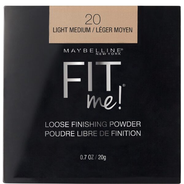 Maybelline New York Loose Finishing Powder, Controls Shine, Mineral Based Formula, Fit Me, 20 Light Medium, 20g - Fast Shipping to USA & Canada