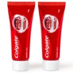 Colgate Visible White Toothpaste 200g (Combo Pack of 2 x 100g) Teeth Whitening Starts in 1 week, Safe on Enamel, Stain Removal Tooth Paste and Minty Flavour for Fresh Breath. - Fast Shipping to USA & Canada