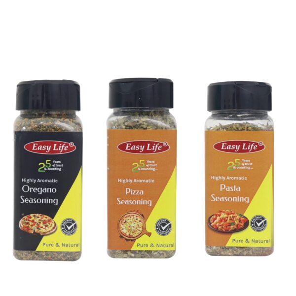 Easy Life Combo of Oregano Seasoning 50g and Pizza Seasoning 25g with Pasta Seasoning 25g - Fast Shipping to USA & Canada