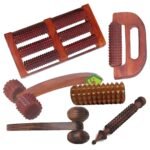 FA INDUSTRIES Wooden Foot Roller Massager Face and Neck/Jimmy Massage Acupressure Hand Massage Pain Relief Muscle Pain Body Lymphatic Drainage Massager Anti-Cellulite (Set of 6) - Fast Shipping to USA