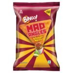 Bingo! Mad Angles Achaari Masti Mango Pickle Flavour Crunchy Triangle Chips Pack - 117g/130g - Fast Shipping to USA & Canada