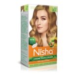 Nisha Cream Hair Color Honey Blonde, Permanent Hair Colour for Women Men, No Ammonia, Ultra Soft Deep Shine, 100% Grey Coverage, 7.3 Honey Blonde Hair Colour (60gm+60ml+18ml) - Fast Shipping to USA & Canada