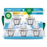 Air Wick Scented Oil Refill Plug in Air Freshener Essential Oils, Snuggle Fresh Linen, 5ct, 3.38 Fl Oz - Fast Shipping to USA & Canada