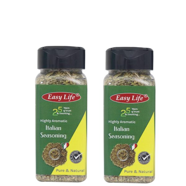 Easy Life Combo of Italian Seasoning 25g [Pack of 2 Mix Herbs seasonings for Whole Wheat Pasta fusilli Pizza sauces Olive Oil dressings and toppings] - Fast Shipping to USA & Canada