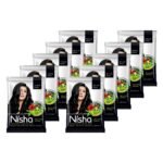 Nisha Natural Henna Powder For Hair Color, Natural Black Hair, Herbal Conditioning Hair Dye for Silky & Shiny Soft Hair Colour for Men & Women - Fast Shipping to USA & Canada