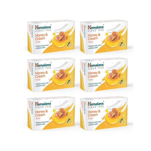 Himalaya Honey and Cream Soap, 125g (Pack of 6) - Fast Shipping to USA & Canada