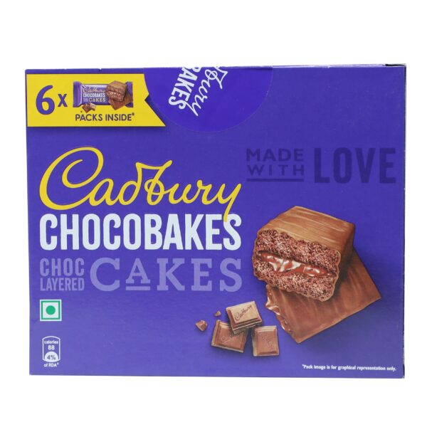 Cadbury Chocobakes Choc Layered Cakes, 126Gm - Chocolate - Fast Shipping to USA & Canada