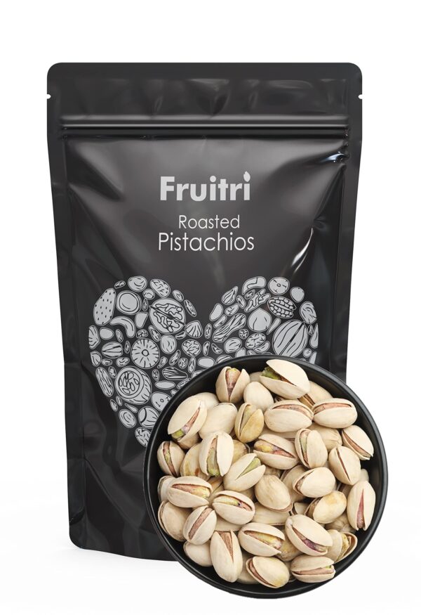 Fruitri Premium Pistachios Nut, Roasted and lightly Salted, 100% Pure Natural Irani Pista, 500g - Fast Shipping to USA & Canada