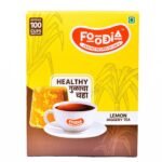 FOODIA Lemon Jaggery Tea for Tea lover (400 gm) - Fast Shipping to USA & Canada