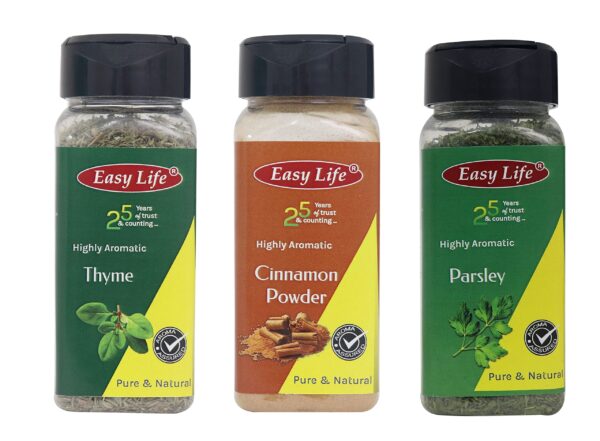 Easy Life Cinnamon Powder 60g, Parsley 16g, Thyme 35g (Combo only of 3 herbs and spices) - Fast Shipping to USA & Canada