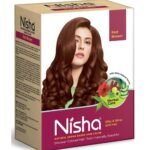 Nisha Henna Based Hair Color Red Brown 90g Pack of 1, Henna Powder Hair Color Dye Brown Hair Colour, No Ammonia, No PPD, Non Oxidative - Fast Shipping to USA & Canada