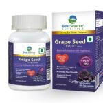 BestSource Nutrition's Grape Seed Extract, Botanical Antioxidant with 95% OPCs, for immunity and heart health, 60 Veg Capsules of 250mg each - Fast Shipping to USA