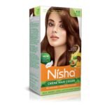 Nisha Cream Hair Color, Natural Brown Hair Color, Shade 4.0, Ammonia Free, Unisex Hair Colour, 60gm + 60ml (Pack 1) - Fast Shipping to USA & Canada