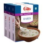 Gits Instant Rabdi Dessert Mix, Pure Veg, Flavors of Saffron and Cardamom, Indian Sweet and Dessert Ready Mix, 300g (Pack of 3, 100g Each) - Fast Shipping to USA & Canada
