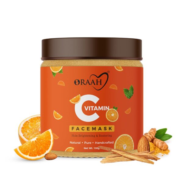 Oraah Vitamin C Face Pack for Skin Illumination and Reduces Dark Spots - 100Gm