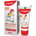 Colgate Toothpaste For Kids (3-5 Years), Natural Strawberry Flavor, Cavity Protection Tooth Paste, With 0% Artificial Flavors, Preservatives, Sweeteners & Colors - 80 Gram Tube - Fast Shipping to USA & Canada